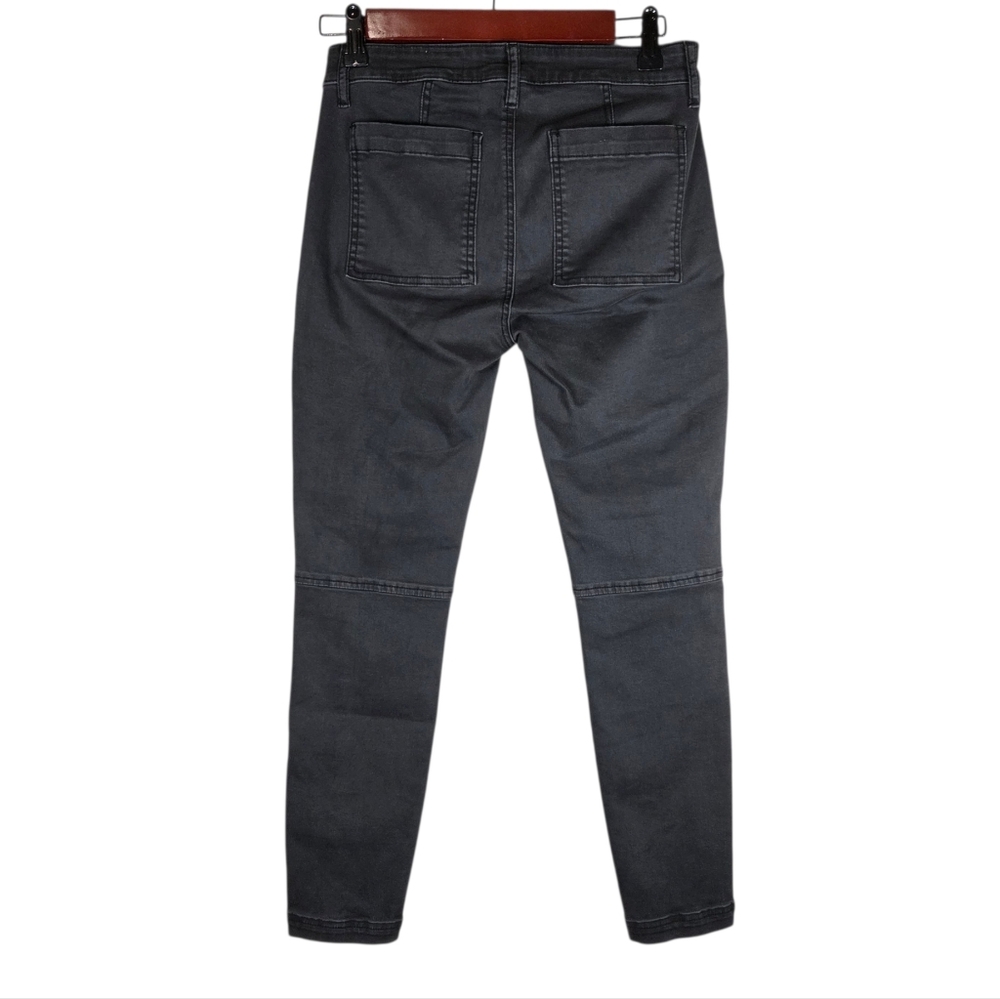 Pistola Alice Ink Black Gray Utility Skinny Moto Panel Stretch Denim Size 26 NWT - Picture 3 of 16